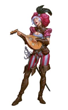 a woman dressed as a pirate with a guitar in her hand and holding an instrument