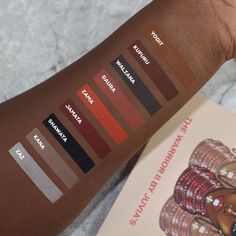 Warrior 2 Eyeshadow Swatches 😍 Eyeshadow Swatches, High Pigment Eyeshadow, Expensive Makeup, Warrior 2, Matte Eyeshadow Palette, Brow Color, The Warrior