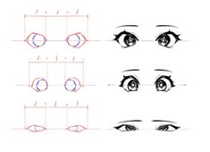 how to draw an anime eye step by step