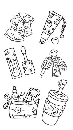 coloring pages for kids with different items