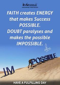 a man running up a hill with the words impossible possible