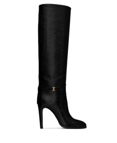 Saint Laurent Diane Boots in Grained Leather Ysl Boots, Saint Laurent Boots, Thigh Boots, Thigh Boot, Leather Shoes, High Heel, Saint Laurent, High Heels, Pick Up