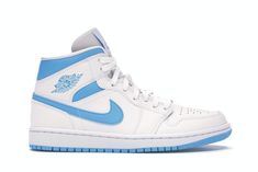 Shoe Games, Air Jordan 1 Mid Unc, Jordan 1 Mid Unc, Red Sneakers Outfit, Drip Shoes, Shoe Goals, Fire Outfits, Retro Jordans, Sneaker Outfits Women