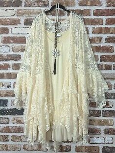 Shabby Chic Tags, Plus Size Bohemian, Duster Kimono, Boho Jacket, Womens Jewelry, Lace Cardigan, Elastic Laces, Sewing Room, Embroidered Lace