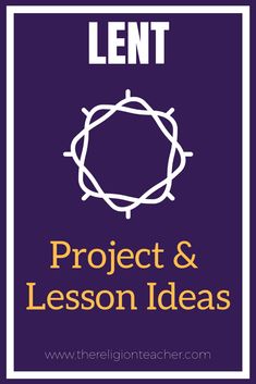 the words project and lesson ideas in front of a purple background with a white frame