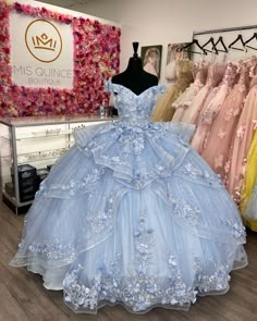 Sweet Fifteen Dresses, Dress Quinceanera Blue, Big Blue Quinceanera Dresses, Qinsenara Dresses Blue, Louis Blue Dress, Silver And Blue Quinceanera Dress, Cinderella Dress Sweet 16, Blue Qinsenara Dresses