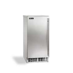 a stainless steel refrigerator on a white background