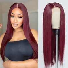 Buy Mystery Mulberry Silky Straight 4x4 Closure Lace Glueless Wig - LUVMEHAIR ✔️Romantic Mysterious Mulberry to Fit Your Complexion ✔️Glueless: Easy to Wear and Take Off ✔️Tangle-free. Easy to Maintain with Comb ✔️Can Be Restyled to Many Curls & Shapes Free Exquisite Gift Packs & Wig Cap. Free Shipping+Returns. 1500+Customer Reviews. How To Wear A Wig, Mulberry Color, Invisible Lace, Glueless Wig, Beautiful Wigs, Closure Wig, Straight Wig, Curly Wigs