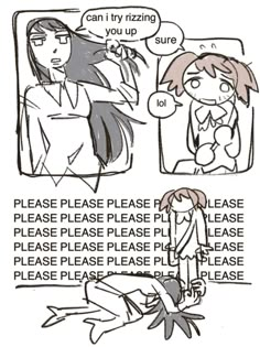 a comic strip with two girls talking to each other and the caption says, please please please please please please please please please please please please please please please please please please please please please please