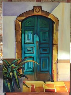 The old Italian door is a silent history. Italian Doors, Green Door, Old Doors, Acrylic Paintings, Bulgaria, The Old, Acrylic Painting, Old Things, Doors