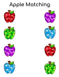 an apple matching game with different colors