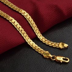 Gold Chain Design, Chain For Men, 18k Gold Chain, Gold Chains For Men, Golden Chain, Mens Chain Necklace, Style Hip Hop, Gold Chain Jewelry, Chains Necklaces