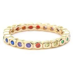 Marisol & Poppy let your true colors shine! This eternity band size 9 in fine yellow gold plated sterling silver is set with colorful rainbow cubic zirconia stones. This band looks great worn by itself or stacked with other rings. This ring is perfect to wear with any outfit, from casual transform to business or better yet with a cocktail dress or formal attire. It will pair perfect with any other metal jewelry to complement your look. Will add the perfect sparkle to your wardrobe. Gender: f Mommy Jewelry, Wardrobe Color, Womens Rings Fashion, Best Friend Jewelry, Tiffany Jewelry, Sterling Silver Engagement Rings, Eternity Band Ring, Colorful Rainbow, Sea Glass Jewelry