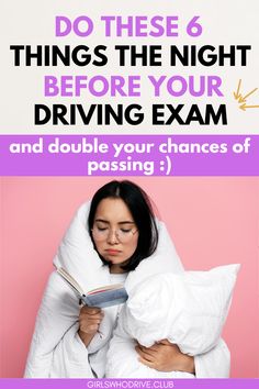 Do these 6 things the night before your driving test and double your chances of passing :) Driving Test Study Notes, Drivers Test Tips Passing, How To Study For Drivers Permit, Driving Test Questions, Tips For Driving Test, How To Pass Driving Test Tips, Tips To Pass Your Driving Test, Dmv Driving Test, Driving Exam