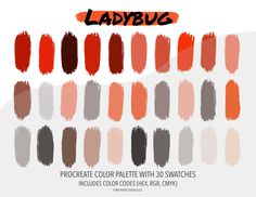 the swatches for peaches are all different colors