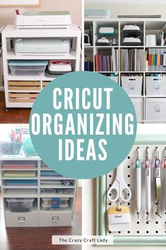 the crafty craft lady's cricut organizing ideas are great for small spaces