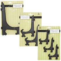 four black brackets with labels on them for wall mountings, set of 4 pieces