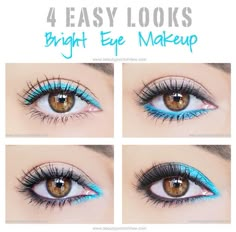 Eyeliner Tips, Bright Eye Makeup, Simple Eye, Smink Inspiration, Simple Eye Makeup, Bright Eye