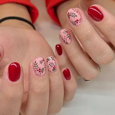 47339165548869 Christmas Nail Stickers, Nagel Tips, Finger Nails, Holiday Nail Art, Nails Manicure, Beauty School, Xmas Nails