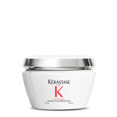 Première visibly reverses hair damage. This innovative dual-action repair for damaged hair leaves hair 99% stronger* and healthier. Use Première Mask for the ultimate routine for damaged hair. It repairs bonds & removes calcium build-up for stronger hair inside and out**. Repairs persistent damage, reversing stiffness and dullness caused by calcium buildup from your shower water for 75% more shine*** and 93% less breakage****. Adds hydration and visibly reduces the appearance of split ends Smoot Kerastase Hair Mask, Kerastase Hair, Anti Frizz Serum, Hair Scrub, Hair Balm, Best Hair Care Products, Hair Milk, Hair Repair Mask, Stronger Hair