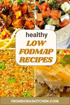 4 different low FODMAP dinner recipes, featuring a variety of vegetables and lean protein, ideal for IBS-friendly food and meal prep. Low Fodmap Diet Meal Plan, Low Fodmap Dinners Easy, Low Fodmap Stew, Ibs Diet Recipes Dinner, Low Fodmap Slow Cooker Recipes, Lowfodmap Easy Meals, Low Fodmap Crockpot Recipes, Recipes For Ibs Sufferers