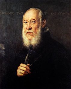 an old man with a long white beard holding a cane in his hand and looking off to the side