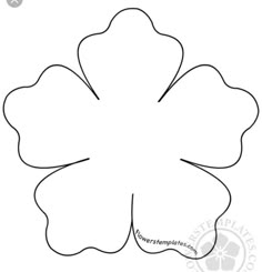 a four leaf clover cut out into the shape of a flower with leaves on each side