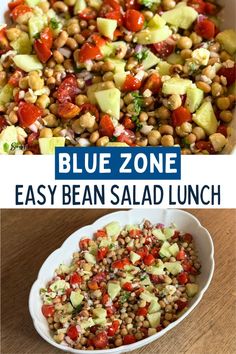 blue zone and easy bean salad lunch are the best way to start your day off right now