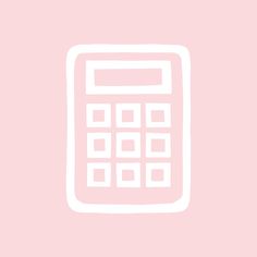 a white calculator on a pink background