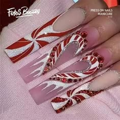 Click here to view more Fofosbeauty Press On Nails at lower price! Fofosbeauty--Press on nails 24 Pieces set 12 different sizes. Artificial nails design your own nails for weddings, parties, weekend dating, or special occasions. Acrylic nails art accessories design 24 pcs set full nail design fake nail tips with free nail glue sticker sheet and mini nail file. These tools can help you wear fake nails better, and the operation is easy and convenient for everyone. Clip-on nails have different size Christmas Candy Gifts, Nagel Tips, Manicure Tips, Nail Type, Coffin Press On Nails, Snowflake Nails, Nail Length, Christmas Nail Designs, Snowflake Designs