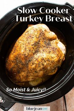 If you have the time, cooking a turkey breast in a slow cooker is amazingly easy. You could do this as a meal for a crowd, but why not slow cook a large turkey breast and then have turkey as an ingredient for any number of meals in the following days. There are lots of interesting and creative ways to use it and you'll find lots of recipes here.