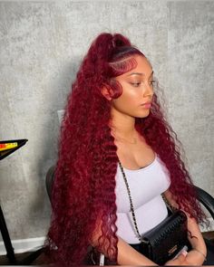 Deepwave Wig, Burgundy Texture, Deep Wave Wig, Wave Wig, Sassy Hair, Colored Wigs, Peruvian Hair, Frontal Wig