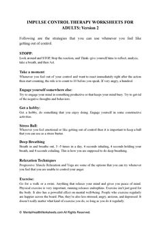 Impulsivity Worksheets For Adults, Impulse Control Activities For Adults, Support Group Activities For Adults, Co Occurring Group Activities, Impulse Control For Adults, Emotional Regulation For Adults Worksheets, Fun Group Therapy Activities Adults, Smart Recovery Worksheets, Therapy Activity For Adults