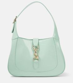 Borsa a spalla Jackie Small in pelle in Verde - Gucci | Mytheresa Bold Gold Jewelry, Mint Bag, Spring Sunglasses, Minimal Shoes, Bridal Bag, Pearl Bridal Jewelry, Ladies Bags, Dream Bags, Classic Bags