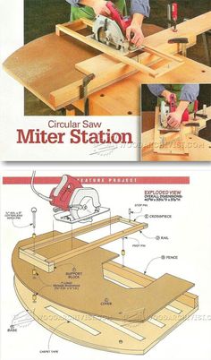 an instruction manual on how to make a miter station for woodworking and other projects