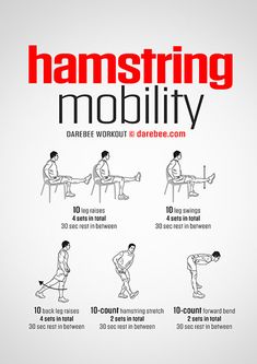 a poster with instructions on how to do the hamstring mobbilty exercise