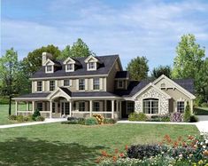 this is an artist's rendering of these country house plans