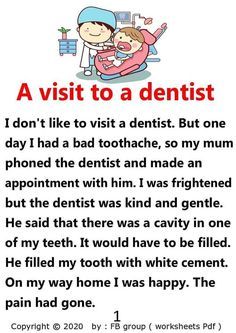 a poem written by a child about dentists