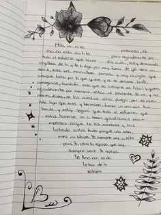 an open notebook with writing on it and flowers in the pages, all lined up