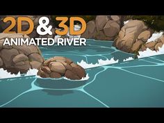 Blender 2d Art, 3d Animation Videos, 2d To 3d, Vfx Tutorial, Learn Design, Animated Short Film, Flowing River, 3d Modeling Tutorial