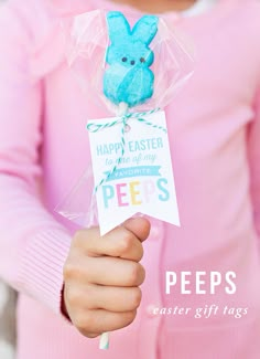 Quick and easy Peeps Pops with free printable gift tags. Student Treats, Easter Marshmallow, Easter Gift Tags, Peeps Easter, Easter Gift Tag, Free Printable Gifts, Printable Gift Tags, Free Printable Gift Tags