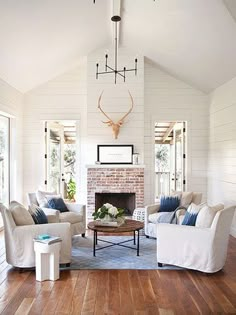 the living room is clean and ready for us to use in its new owner's home