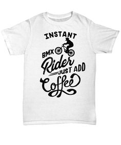 an infant t - shirt with the words instant automover just add coffee on it