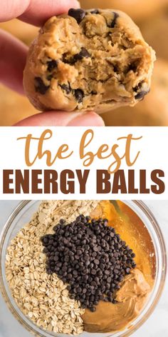 the best energy balls recipe with chocolate chips and peanut butter