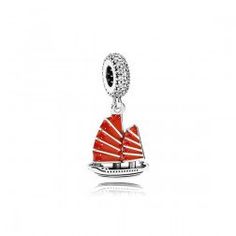 Chinese Junk Ship Charm is a great addition to an Asian-themed bracelet! Junk Ship, Pandora Red, Pandora Collection, Red Charm, Diy Jewelry Gifts, Unicorn Charm, Travel Charms