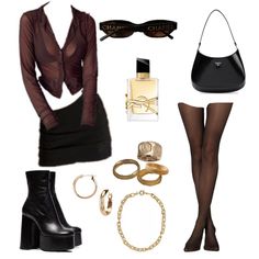 Sultry Clothing Style, Classy Outfits Night Out, Outfits With Black Skirt Winter, Aesthetic Night Out Outfits, Vegas Fits Winter, Casual Expensive Looking Outfits, Autumn Night Outfit, Classy Night Out, Expensive Casual Outfits