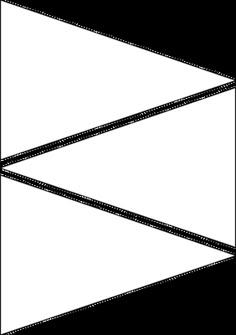 the top half of a triangle is shown with two sides facing each other and one side has