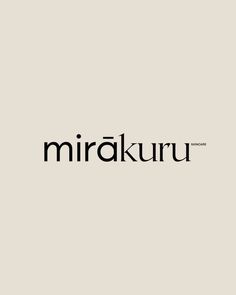 the word miraokuru is written in black on a light gray background with a white border