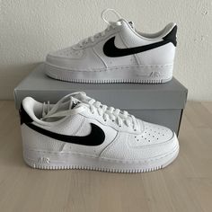 Nike Air Force 1 '07 Low White Black Pebbled Leather Ct2302-100 Men’s Size 10. Shoes Are New. *See Pictures. If You Have Any Questions Please Ask Before Purchasing. **If You’re Satisfied With Your Purchase Please Consider Leaving A Positive Review And We Will Do The Same For You. Thank You! Dd18,19 Nike Air Force 1 07 Outfit, Teen Boy Shoes, Airforce 1 Outfit, Nike Air Force Mid, Black Tick, Calm Fits, Nike Shoes For Boys, Fire Shoes, Pretty Sneakers