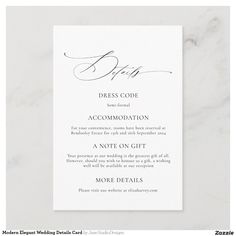 a white card with the words, dress code and accommodations